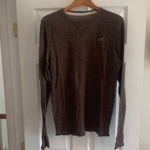 Hollister Brown Long Sleeve Tee